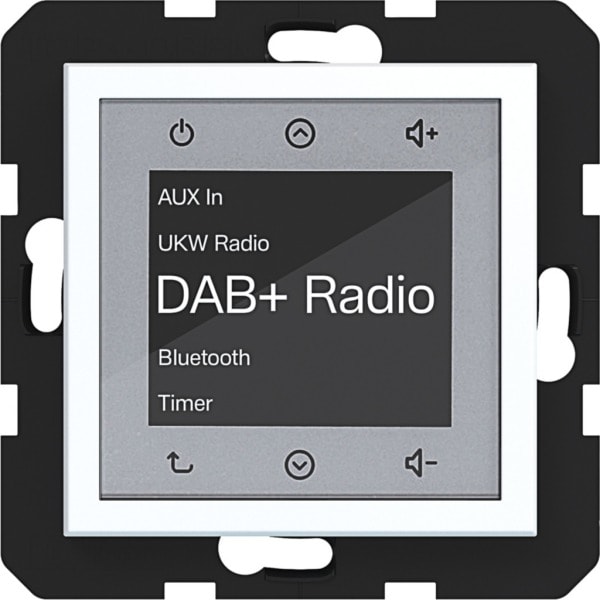 HAGER - A.x/C.x Radio Touch UP DAB+, Bluetooth, lichtweiß matt