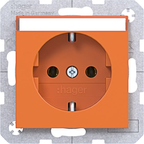 HAGER - A.x/C.x SSD mit Beschriftungsfeld orange glänzend