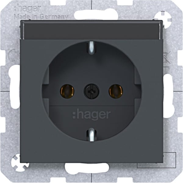 HAGER - A.x/C.x SSD mit Beschriftungsfeld anthrazit matt, lack.