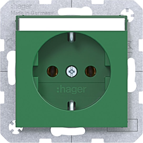 HAGER - A.x/C.x SSD mit Beschriftungsfeld grün glänzend