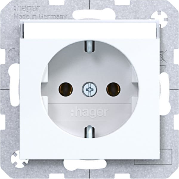 HAGER - A.x/C.x SSD mit Beschriftungsfeld lichtweiß glänzend
