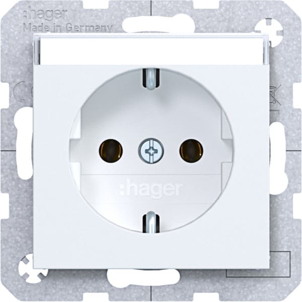 HAGER - A.x/C.x SSD mit Beschriftungsfeld lichtweiß matt