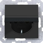 HAGER - A.x/C.x SSD mit Klappdeckel selbstschl., nachtschwarz glänzend