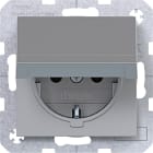 HAGER - A.x/C.x SSD mit Klappdeckel selbstschl., titan matt, lakiert