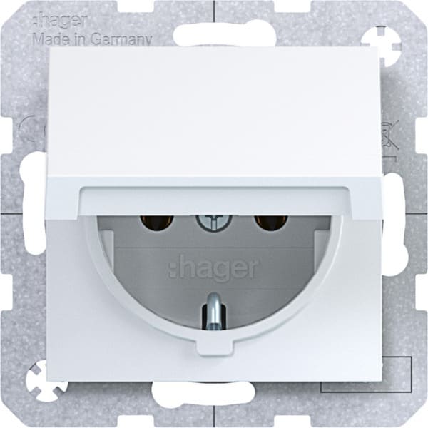 HAGER - A.x/C.x SSD mit Klappdeckel selbstschl., lichtweiß glänzend