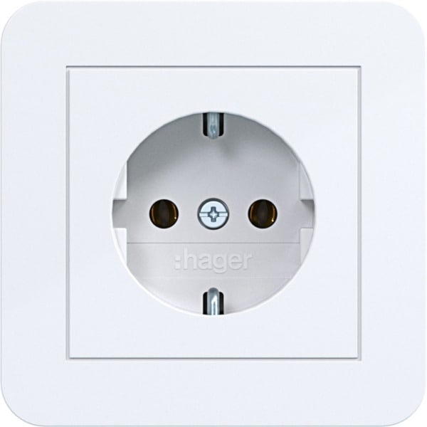 HAGER - C.1 SSD mit voller Abdeckplatte lichtweiß glänzend