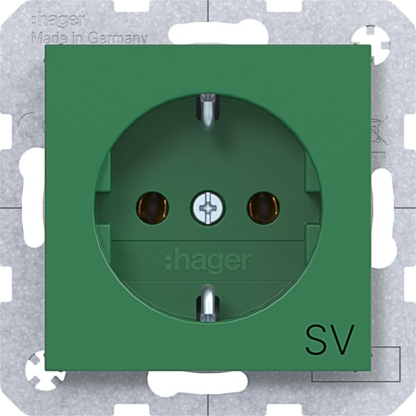 HAGER - A.x/C.x SSD mit Aufdruck SV, grün glänzend