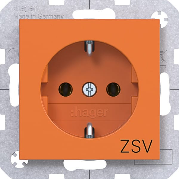 HAGER - A.x/C.x SSD mit Aufdruck ZSV, orange glänzend