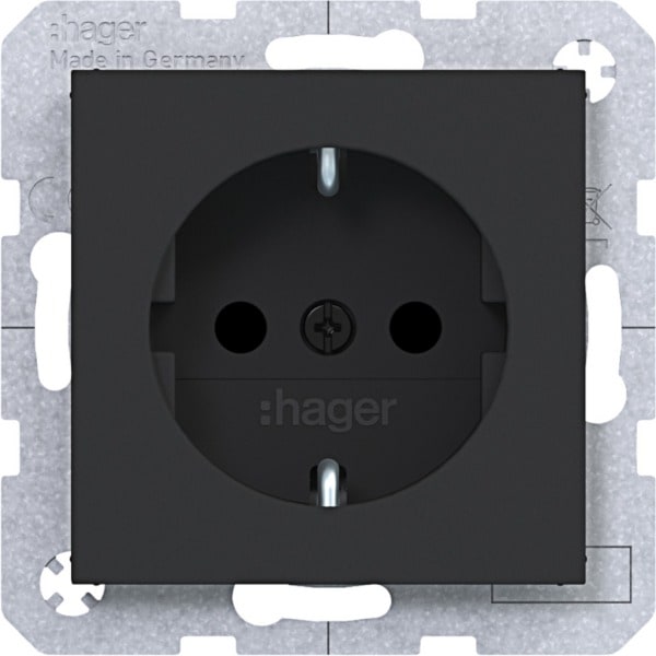 HAGER - A.x/C.x SSD mit erhöhtem Ber.schutz, nachtschwarz matt