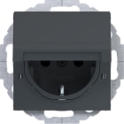 HAGER - A.x/C.x SSD 45° m. Klappd. arret. erh. Ber.schutz, anthrazit matt, lack.