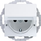 HAGER - A.x/C.x SSD 45° m. Klappd. arret. erh. Ber.schutz, lichtweiß matt