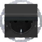 HAGER - A.x/C.x SSD 45° m. Klappd. arret. erh. Ber.schutz, BSF, nachtschwart gl.