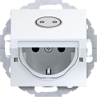 HAGER - A.x/C.x SSD 45° m. Klappd. arret. erh. Ber.schutz, abt. Symb., l.weiß gl.