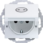 HAGER - A.x/C.x SSD 45° m. Klappd. arret. erh. Ber.schutz, abt. Symb., l.weiß. m.