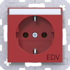 HAGER - A.x/C.x SSD mit Aufdruck EDV, erh. Ber.schutz, rot glänzend