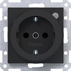 HAGER - A.x/C.x SSD mit FI-Schutzschalter erh. Ber.schutz, nachtschwarz matt