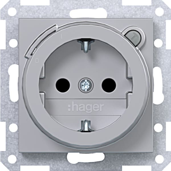 HAGER - A.x/C.x SSD mit FI-Schutzschalter erh. Ber.schutz, titan matt, lack.