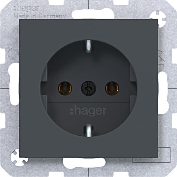 HAGER - A.x/C.x SSD mit Schraub-Liftkl., anthrazit matt, lack.