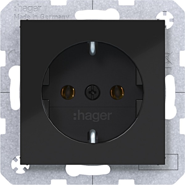 HAGER - A.x/C.x SSD mit Schraub-Liftkl., nachtschwarz glänzend