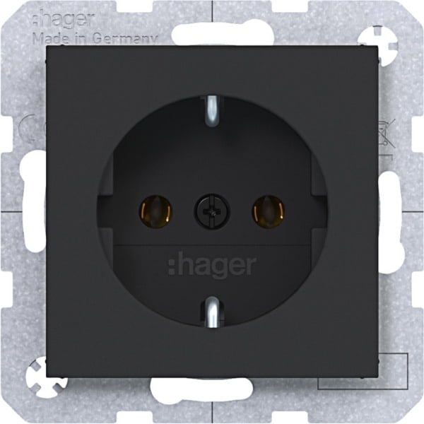 HAGER - A.x/C.x SSD mit Schraub-Liftkl., nachtschwarz matt