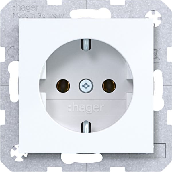 HAGER - A.x/C.x SSD mit Schraub-Liftkl., lichtweiß glänzend