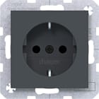 HAGER - A.x/C.x SSD mit erh. Ber.schutz Schraub-Liftkl., antharzit matt, lack.