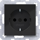 HAGER - A.x/C.x SSD mit erh. Ber.schutz Schraub-Liftkl., nachtschwarz glänzend