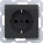 HAGER - A.x/C.x SSD mit erh. Ber.schutz BSF, Schraub-Liftkl., nachtschwarz matt