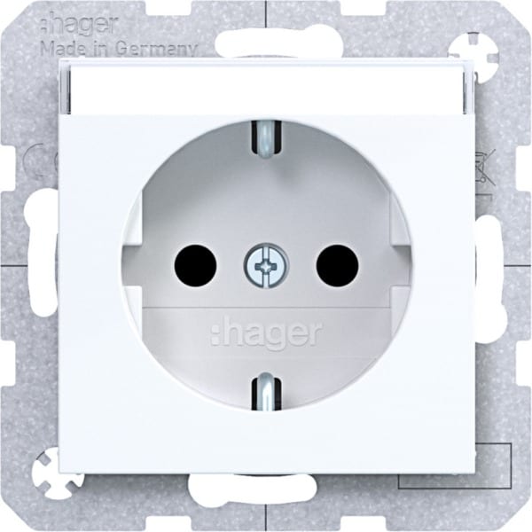 HAGER - A.x/C.x SSD mit erh. Ber.schutz BSF, Schraub-Liftkl., lichtweiß glänzend