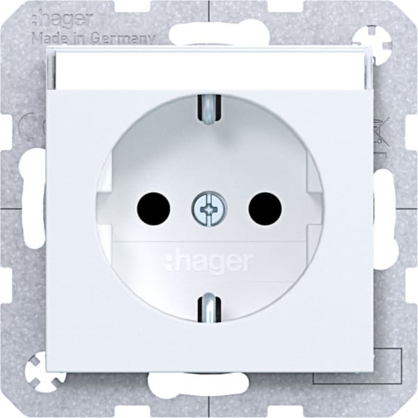 HAGER - A.x/C.x SSD mit erh. Ber.schutz BSF, Schr.-Liftkl., lichtweiß matt