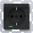 HAGER - A.x/C.x SSD m. Kont.-LED, Beschr. erh. Ber.schutz., Liftk., n.schwarz. gl.
