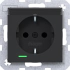 HAGER - A.x/C.x SSD m. Kont.-LED, Beschr. erh. Ber.schutz., Liftk., n.schwarz. m.