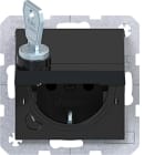 HAGER - A.x/C.x SSD m Klappd. arret. Schl erh. Ber.schutz, Liftk., n.schwarz gl.