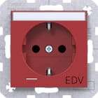 HAGER - A.x/C.x SSD m. Kont.-LED, Beschr. EDV, erh. Ber.schutz, Liftkl., rot gl.