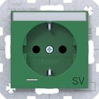HAGER - A.x/C.x SSD m. Kont.-LED, Beschr. SV, erh. Ber.schutz, Liftkl., grün gl.