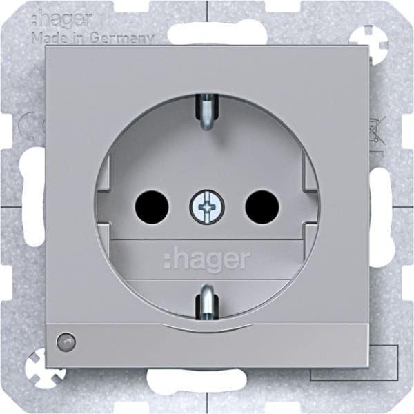 HAGER - A.x/C.x SSD LED-Orientierungsl. erh. Ber.schutz, Liftkl., titan m. lack.