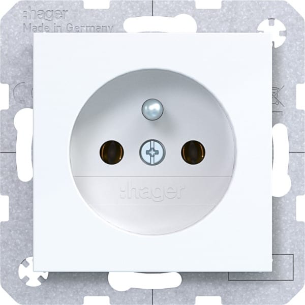 HAGER - A.x/C.x SD mit Schutzkontaktstift lichtweiß glänzend