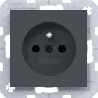 HAGER - A.x/C.x SD mit Schutzkontaktstift anthrazit matt, lack.
