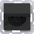 HAGER - A.x/C.x SD Klapp arret Schuko-sti erh. Ber.schutz, Liftkl., n.schwarz gl.