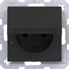 HAGER - A.x/C.x SD Klapp arret Schuko-sti erh. Ber.schutz, Liftkl., n.schwarz m.