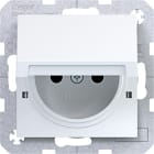 HAGER - A.x/C.x SD Klapp arret Schuko-sti erh. Ber.schutz, Liftkl., lichtweiß gl.