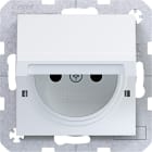 HAGER - A.x/C.x SD Klapp arret Schuko-sti erh. Ber.schutz, Liftkl., lichtweiß matt