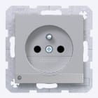 HAGER - A.x/C.x SD m. Schuko-sti. Or. LED erh. Ber.schutz, Liftkl., titan m. lack.