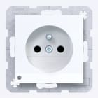 HAGER - A.x/C.x SD m. Schuko-sti. Or. LED erh. Ber.schutz, Liftkl., lichtweiß gl.