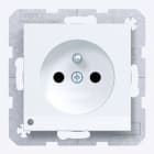 HAGER - A.x/C.x SD m. Schuko-sti. Or. LED erh. Ber.schutz, Liftkl., lichtweiß matt