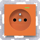 HAGER - A.x/C.x SD, Schuko-sti. Kont. LED erh. Ber.schutz, Liftkl., orange gl.