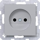 HAGER - A.x/C.x Steckdose ohne Schutzk., erh. Ber.schutz, titan matt, lack.