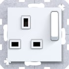 HAGER - A.x/C.x SD-Einsatz mit Schutzk. British St., absch., lichtweiß glänzend