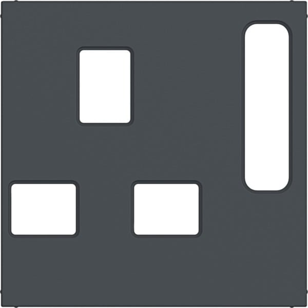 HAGER - A.x/C.x Zstk. für British Standard, absch., anthrazit matt, lack.