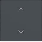 HAGER - A.x/C.x Wippe 1fach mit Aufdruck Symbol Pfeile, anthrazit matt, lack.